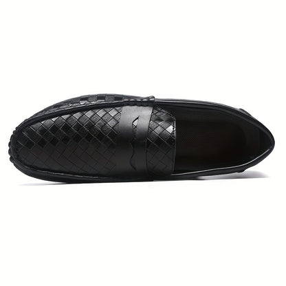 Men'S British Style Loafers - Comfortable Slip-On Moccasins with Round Toe, Faux Cover Upper & PVC Sole, Perfect for Casual Wear, Parties, and Weddings, Wedding Shoes