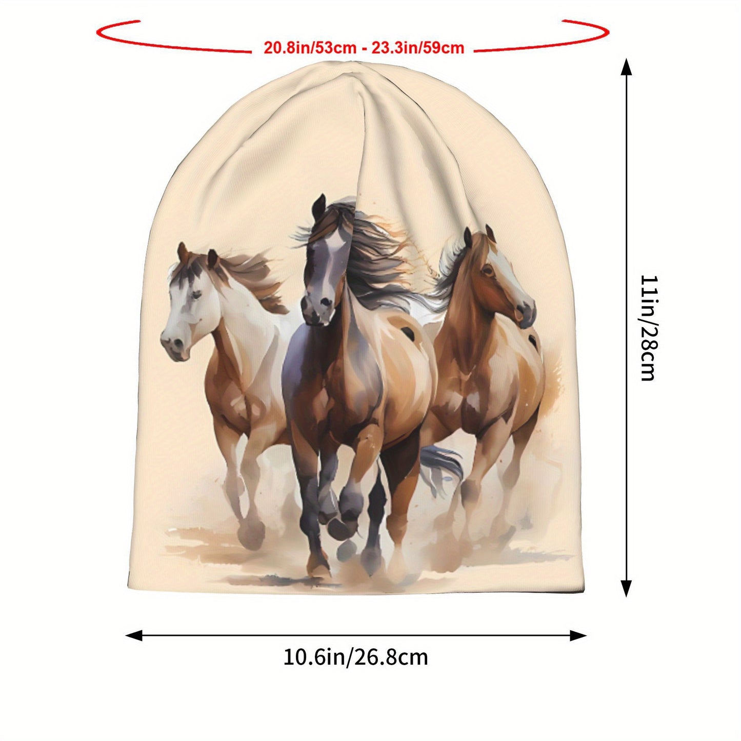 Horse Beanies Caps Hat Fashion Bonnet Hats Men