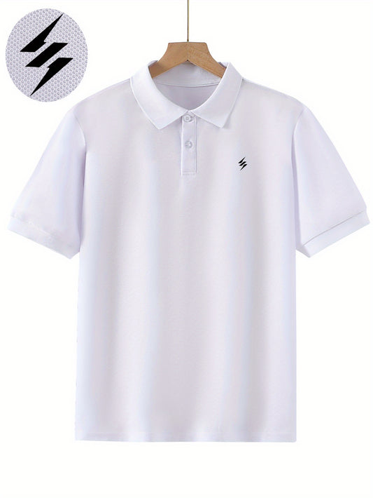 Teen Summer Polo Shirt with Lightning Pattern - Casual Fit