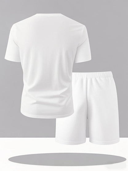 Men's Summer Casual Sportswear Set - Short Sleeve T-Shirt & Shorts