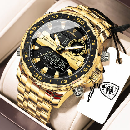 Men's Streetwear Digital Watch with Luminous Dual Display