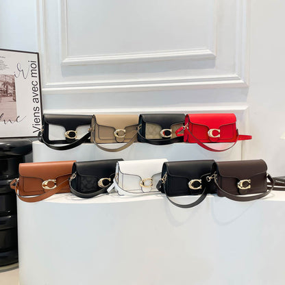 Women’s Minimalist Small PU Leather Square Crossbody Bag