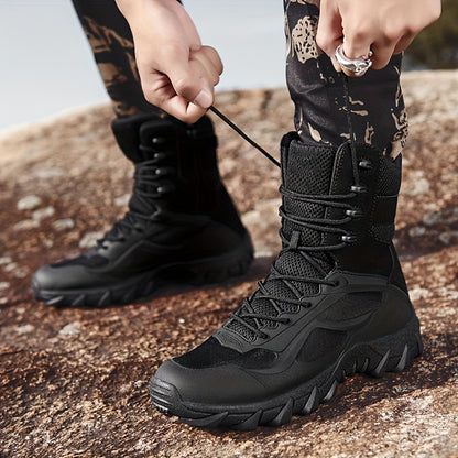 Men's Lightweight Breathable Hiking Boots with Anti-Slip Sole