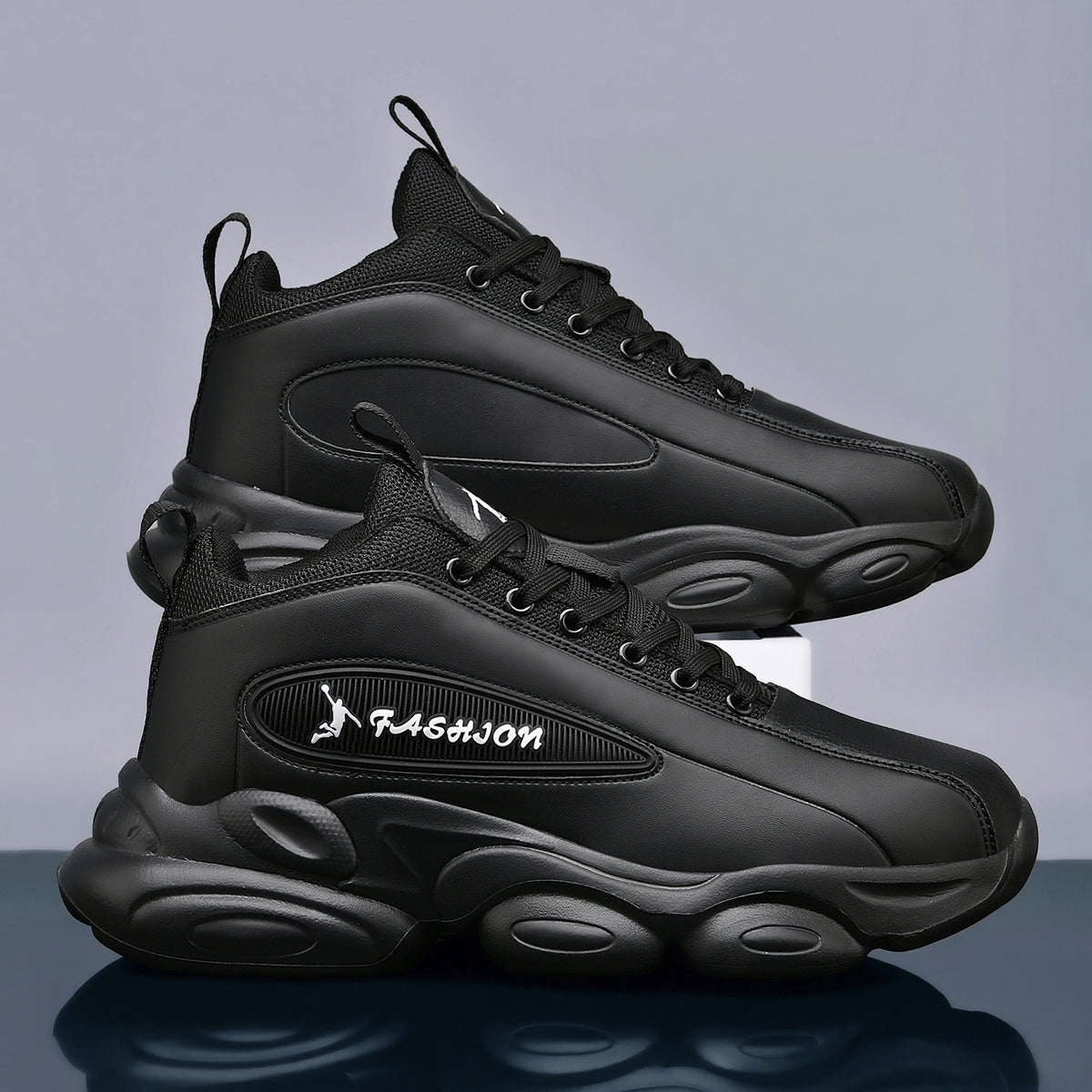 Men's Lightweight Three-Color High-Top Basketball Sneakers