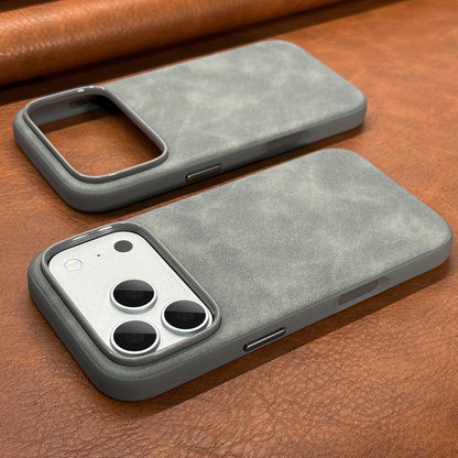 Luxury Retro Faux Sheepskin Leather Phone Case for iPhone 13-18 Pro Ma