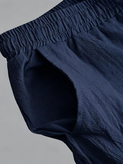 Men's Casual Linen Jogger Pants with Drawstring and Pockets