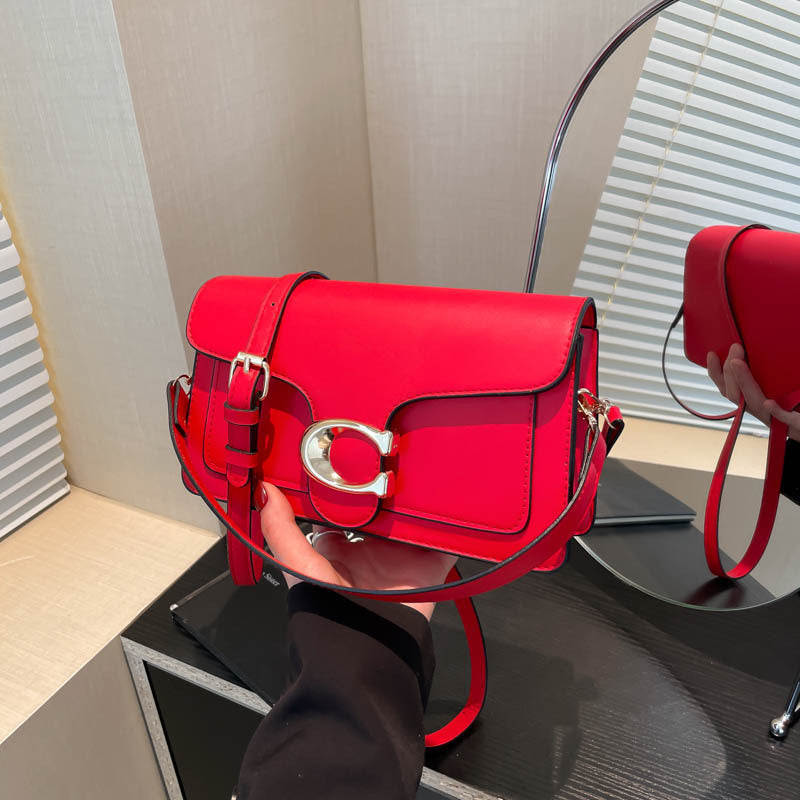 Women’s Minimalist Small PU Leather Square Crossbody Bag