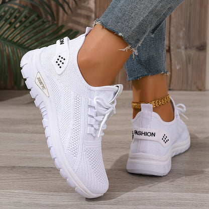 ZOSIVC Cheap Women's Shoes, Slip-on Sneakers for Women, White and Black Comfortable Summer Casual Beach, Vacation, Camping & Casual Attire Shoes | Mesh Upper Ladies' Sneakers - Gifts