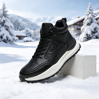 Men's Warm Waterproof Snow Boots with Thick Rubber Sole