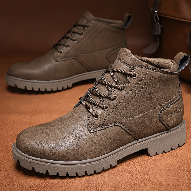 Men's Lightweight Casual Vintage Ankle Boots with Soft Sole