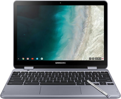 SAMSUNG Chromebook plus V2 360 2-In-1 Laptop W/Dual Webcam (12.2" FHD+ Touchscreen,Intel Celeron 3965Y, 4GB RAM, 128GB (64GB Emmc+64Gb SD Card), Stylus Pen) Home & Education, IST Sdcard, Chrome OS