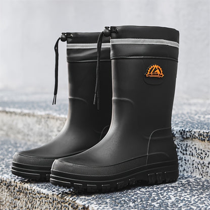 Unisex Long PVC Waterproof Rain Boots - Lightweight & Durable