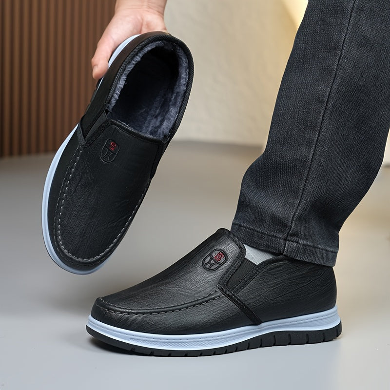 Men’s Winter Casual Slip-On Shoes with Warm Fleece Lining