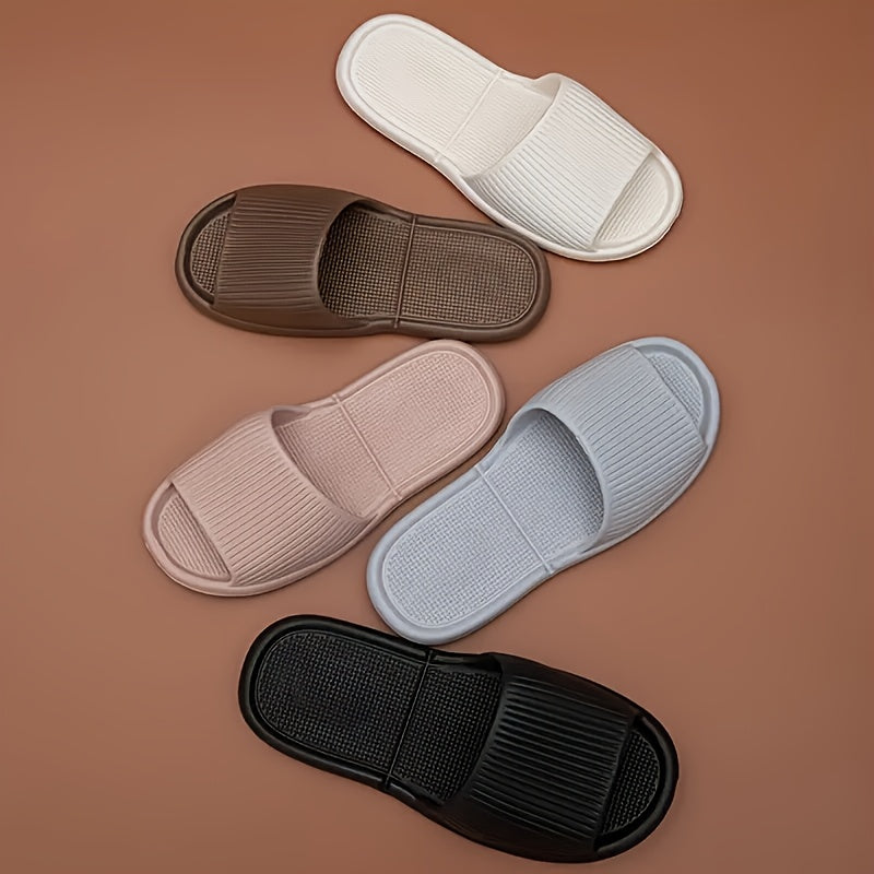 Unisex EVA Casual Summer Slippers with Non-Slip Ribbed Sole