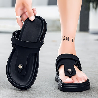 Men's Comfortable Brown & Black EVA Slip-On Casual Slides