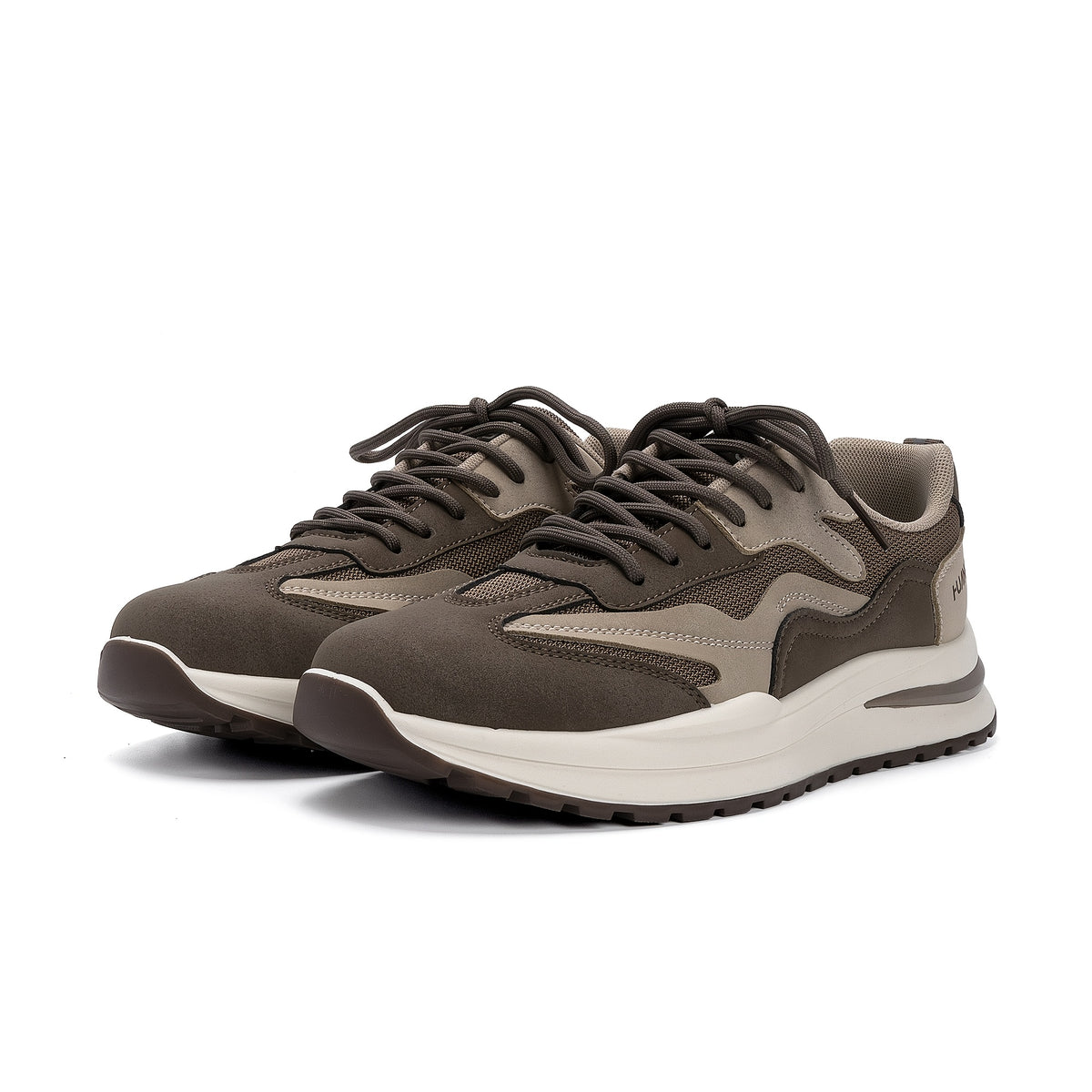 Men's Retro Casual Lace-Up Dad Sneakers with Height Boost