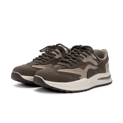 Men's Retro Casual Lace-Up Dad Sneakers with Height Boost