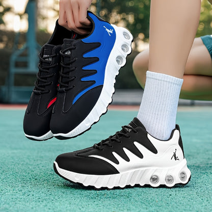 [sneakers] Trendy Men'S Cross-Training Shoes | ZQBOBING Mid-Top Lace-Up with Faux Upper, PVC Sole, EVA Insole | Perfect for All-Season Outdoor Activities