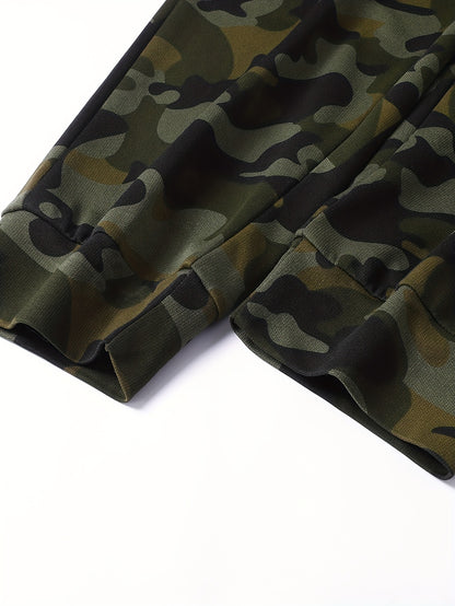 Men'S Camouflage Short Sleeve T-Shirt & Pants Set - Breathable, Quick-Dry Knit Fabric, Casual Style, Regular Fit, Ideal for Outdoor Activities, Hiking, and Fishing, Outdoor Clothing | Casual Style | Comfortable Fit