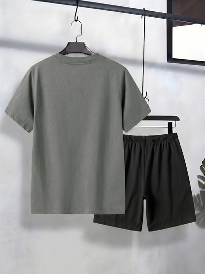 Boys' Cotton T-Shirt & Shorts Set Casual Spring Summer Outfit