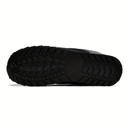 Men'S Winter Snow Boots - Warm Non-Slip Rubber Sole, Suitable for Hiking and Rock Climbing, Casual Fashion Street Style Lace-Up Design
