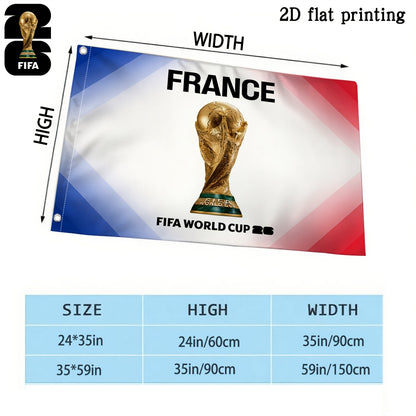 2026 FIFA World Cup Mascot Square Flag for Fans & Events