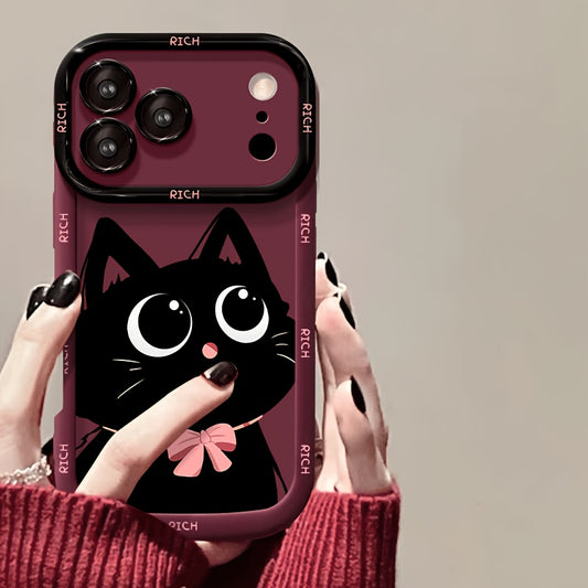Cute Cat TPU Shockproof Phone Case for iPhone 11-18 Pro Max - ayq