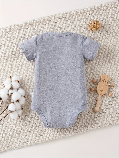 Baby Boy Cotton Jumpsuit with Lion Print, Summer Casual