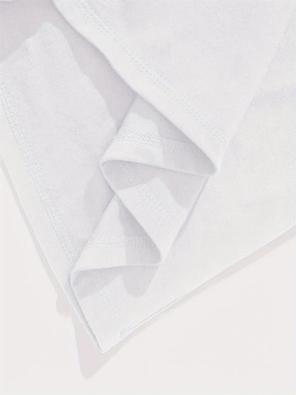 Men'S Happy New Year Graphic T-Shirt - Casual Long Sleeve Crew Neck, White with Black Lettering & Festive Design, Loose Fit for Spring/Fall, Perfect for Casual Attire, Festive Clothing | Festive Graphic Tee | Comfortable Fit