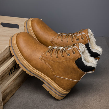 Men's Winter Boots, Casual Versatile High-Quality Snow Boots, Trendy Outdoor High-Top Casual Shoes