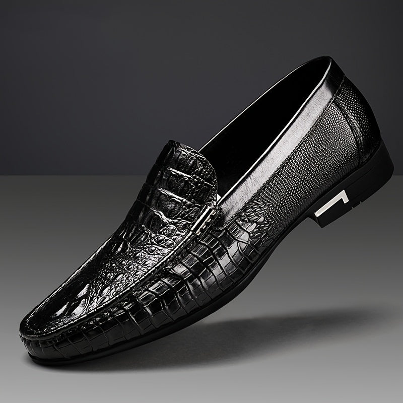 Men's Slip-On Business Casual Shoes - PU Upper, All-Season
