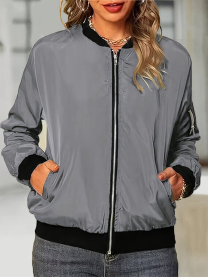Women's Casual Windproof Jacket for Spring and Fall
