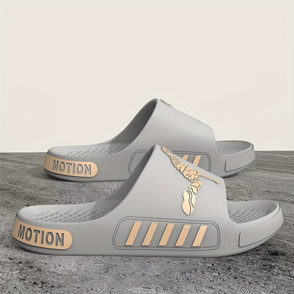 Men'S EVA Slippers for Indoor Bathing at Home, Featuring Soft, Non-Slip Soles. Stylish And Sporty for Summer Beach Outings, These Ultra-Comfortable EVA Slides Are Quick-Drying, Easy to Clean, And Suitable for All Seasons. Per - ayq