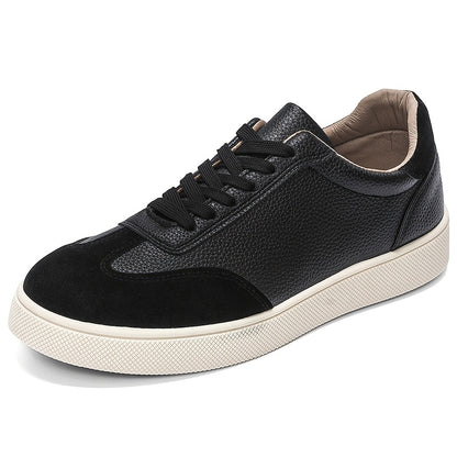 Men's Black Vintage Casual Skate Sneakers with Soft Sole