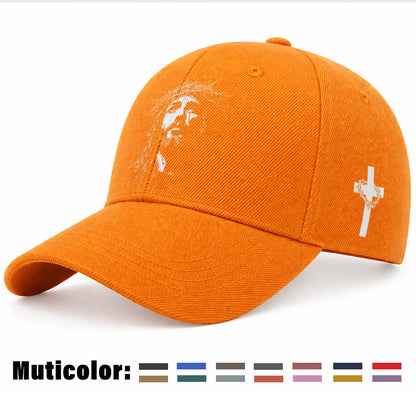 Unisex Christian Baseball Cap with Adjustable Cross Design