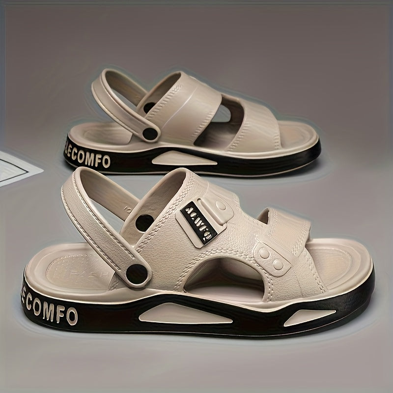 Men's Summer EVA Slip-On Beach Sandals, Non-Slip & Quick Dry
