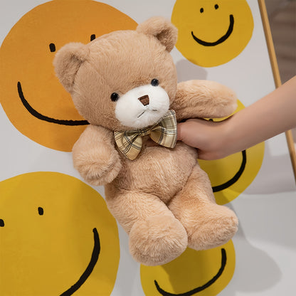 30cm/11.81in Teddy Bear Plush with Bow Tie Ribbon - // Kawaii, Huggable Cuddly Bear for Valentine's Gift, Birthday Present for &, Decor, Collectible Teddy Bear for &