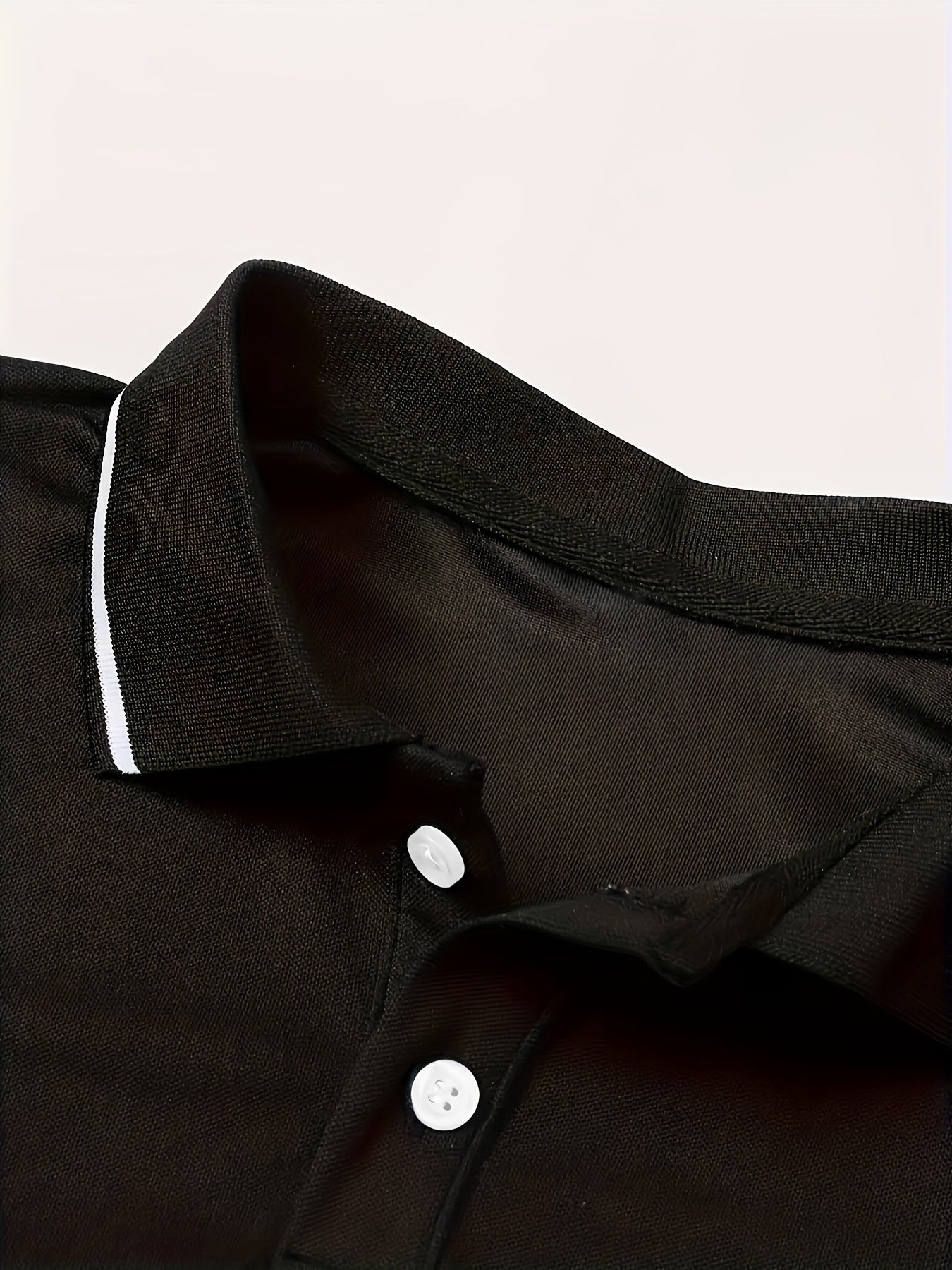 Boys' Casual Polo Shirt with Ribbed Lapel and Button-Up Design