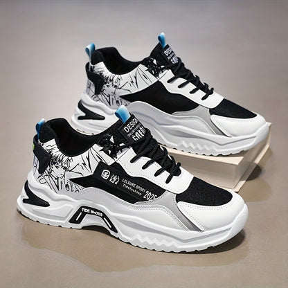 Men's Athletic Sneakers - Breathable, Non-Slip  Durable, Lace-Up Closure for Casual Attire