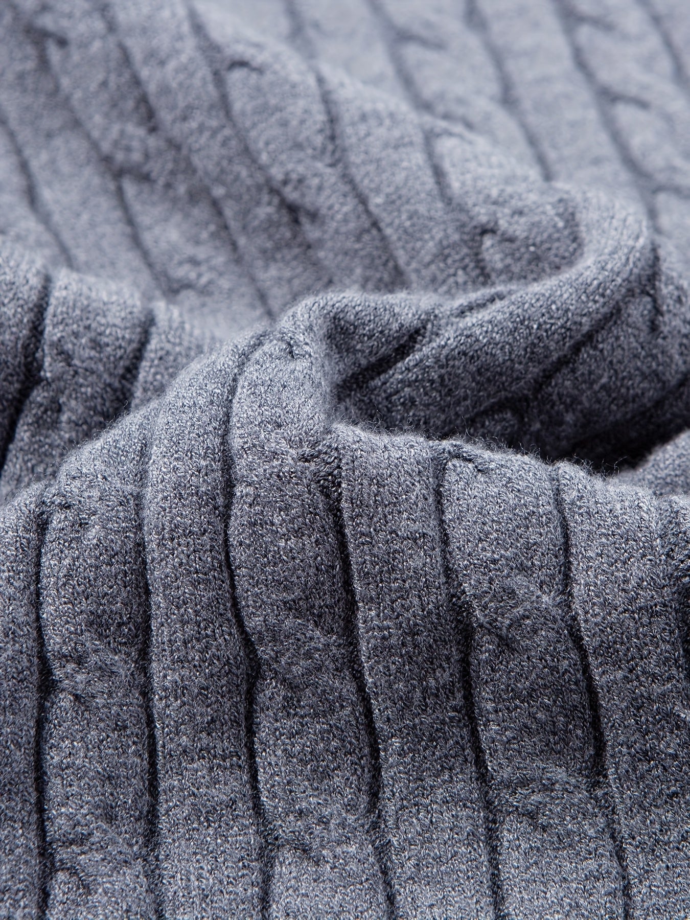 Men's Thick Winter Knit Sweater - High-Elastic Breathable Round Neck Pullover with Cross-Over Collar & Asymmetric Hem, Warm Casual Sweater for Fall/Winter, Machine Washable (Suitable for Daily Wear, Parties, Skiing) - Non- So