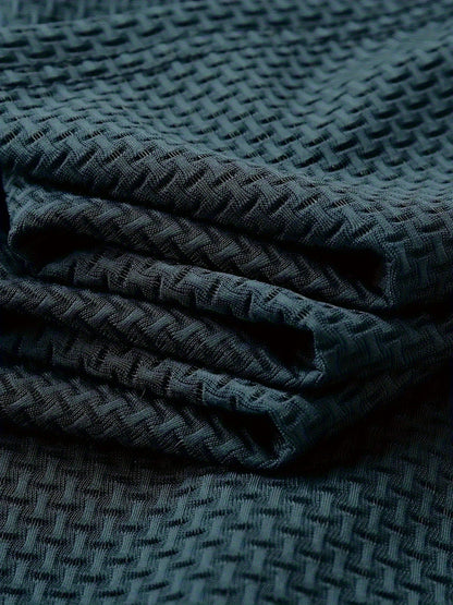 FS1128 Style Men'S Jacquard Polo Shirt with Unique Print Patterns, Casual Short Sleeves, Summer Fashion, Breathable Embossed Top, a Perfect Gift - ayq