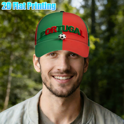 Adjustable Portugal Flag Football Cap Lightweight Casual Hat