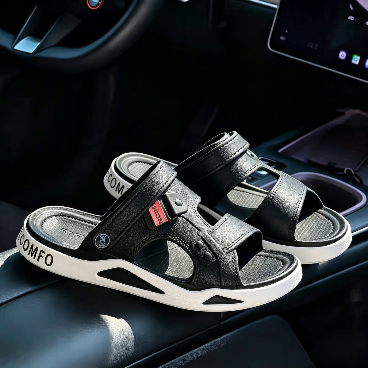 Unisex EVA Slip-On Slippers with Thick Sole and Slip-Resistant Grip