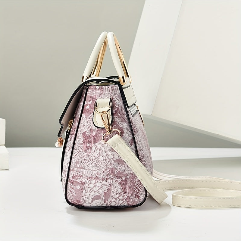 New Stylish Women'S Handbag, Fashionable Tote, Shoulder And Crossbody Bag, Fresh Design for Ladies