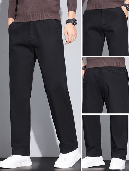 Men's Slim Fit Straight-Leg Casual Pants, Lightweight & Durable