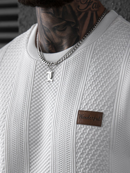 Men'S Crew Neck Long Sleeve T-Shirt | Casual Loose Fit with Slight Stretch Fabric, Ideal for Sports and Fitness Training - ayq