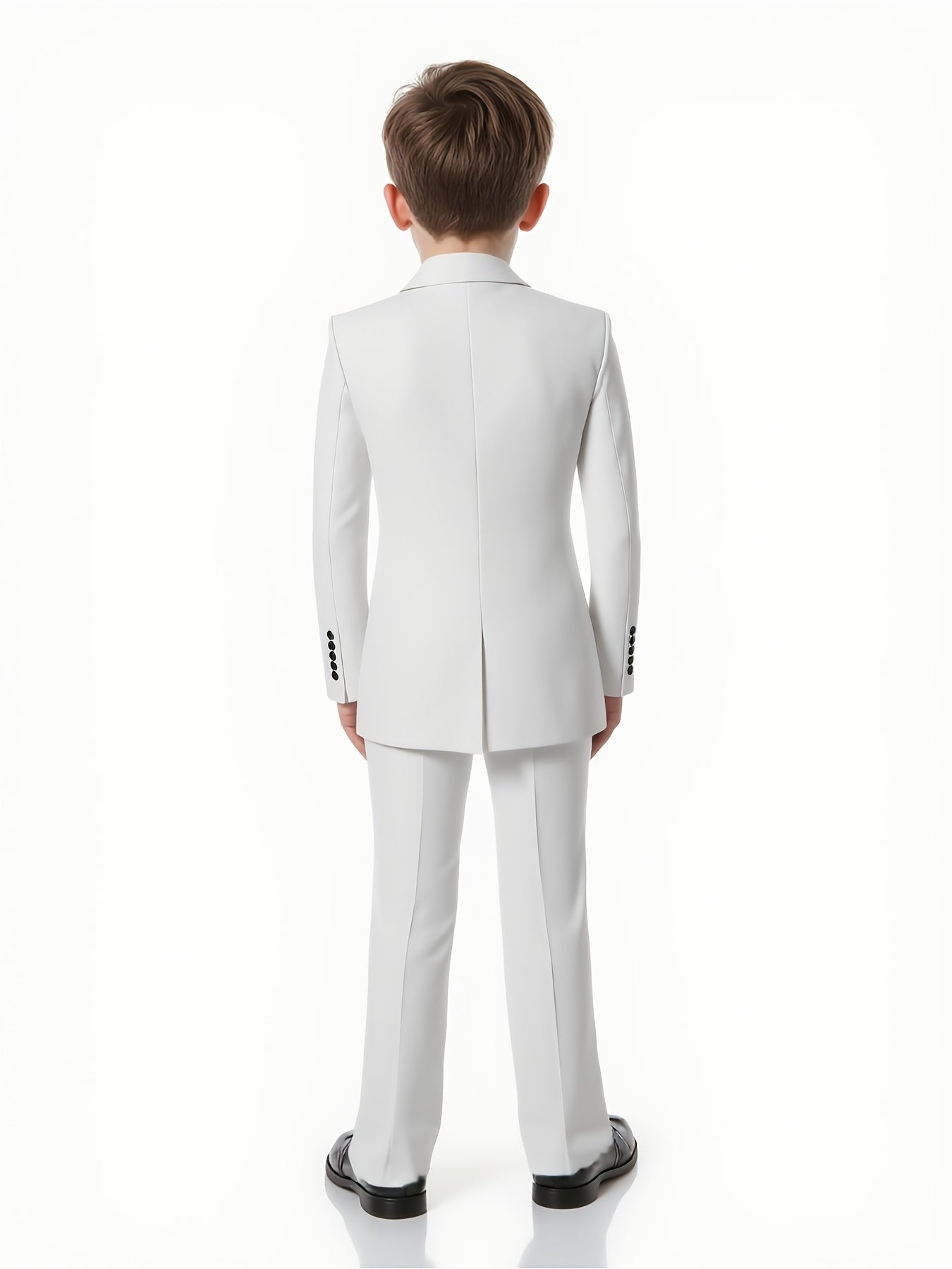 Boys' White Two-Piece Suit Regular Fit for Formal Occasions