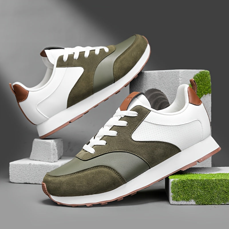 Men's Casual Sneakers, Flat Lace-Up Outdoor Casual Shoes, Low-Top Men's All-Season Shoes with EVA Soft Sole Cushioning, Breathable Men's Casual Shoes, Men's Running Shoes Suitable for Daily Wear - ayq
