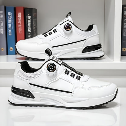 [sneakers] Men'S Large Size Running Shoes | Casual Sports Footwear, Cross-Training, Low-Top, Faux, Lace-Up, All-Season, Solid Color