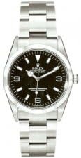 Rolex Explorer I Unisex Black Dial Steel Watch 114270